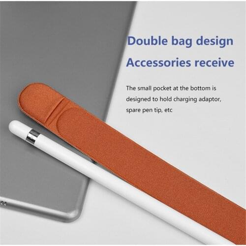 For Apple Pen Case Sleeve Anti-slip Flannel Case Cover Adhesive Pouch Bag Sticker Holder Protective Durable Tablet Pencil Holder
