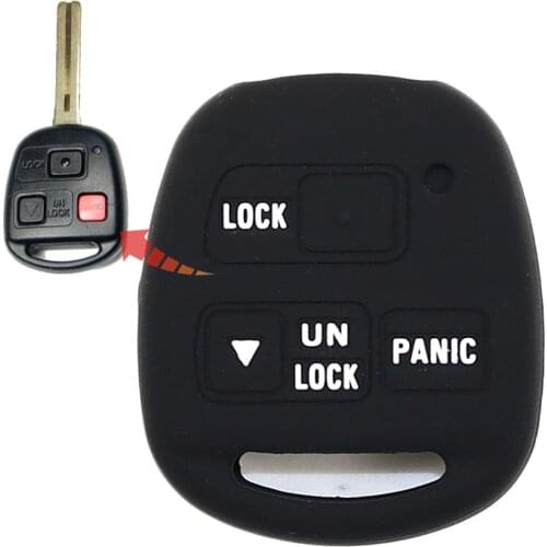 1pcs Soft 2 + 1 Panic Button Car Key Case Cover for Lexus GX470 LX470 2003-2005 Toyota Avensis Camry Corolla RAV4 Avalon Prado
