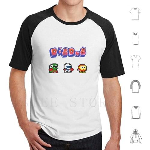 Dig Dug 2 T Shirt Men Cotton 6Xl Dvg Dizionario Dei Videogiochi Spectrum Zx Zx Spectrum 80S Retro Retrogames Vintage Old Games