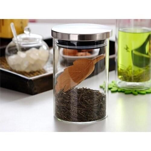 1PC Glass Sealed Storage Bottles For Spices Food Storage Container Moisture-proof Kitchen Confectioner Sealed Cans JO 1049