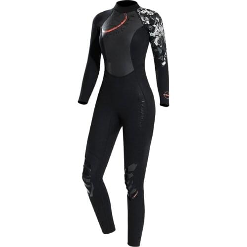 Diving Wetsuit Chinese Style Dive Wet Suit Jumpsuits Full Jumpsuit Cold Water Scuba Snorkeling Spearfishing for Women