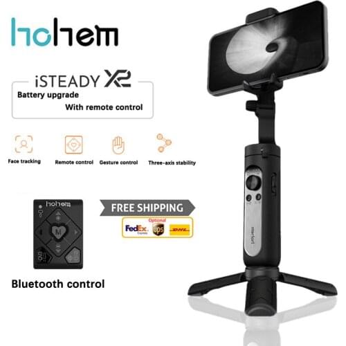 Hohem iSteady X2 3-Axis Handheld Stabilizer Face Tracking Smart Anti-shake Selfie Stick for iPhone Smartphone Action Camera