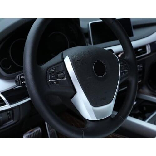 ABS Chrome Steering Wheel Cover Sequin Trim 1pc For BMW X3 X4 X5 F15 F25 F26 2014-2016