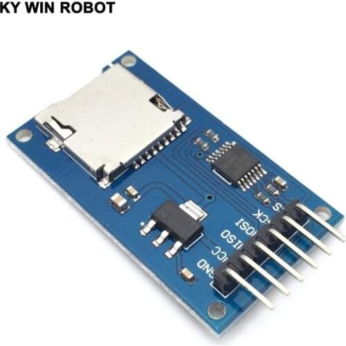 Micro SD Card & SDHC(high-speed card) Mini TF Card Reader Module Adapter SPI Interfaces with Level Converter Chip for Arduino