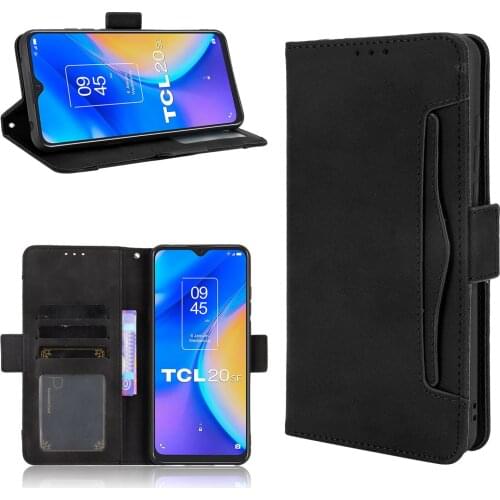 Leather Flip phone case for TCL 20 Pro 5G / 20 5G / 20S / 20SE back Cover with stand Coque phonebag