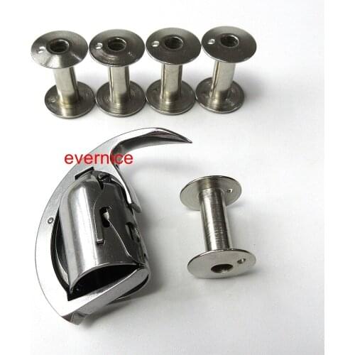 Shuttle Hook 14530 +5 Bobbins For Singer 11-11 Tailor Tg-360Nr