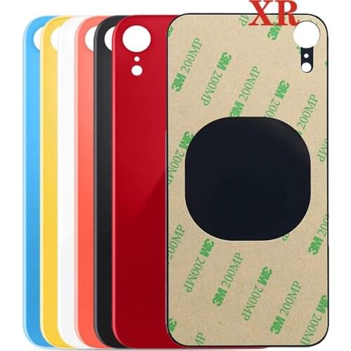 Best A +++ Quality Big Hole For iPhone XR Back Housing Battery Cover Rear Door Glass Replacement Parts