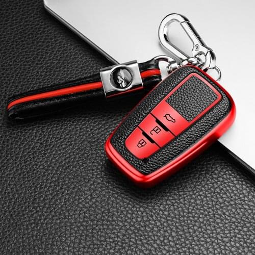 New TPU Leather Car Key Case Cover For Toyota Camry Prado 2017 2018 CHR Prius Corolla RAV 4 Remote Key Shell Case Styling