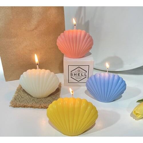 Popular 3D Shell Scented Candles Creative Aromatherapy Candle Home Decoration Fragrance Candle Wedding Party Birthday Soy Candle