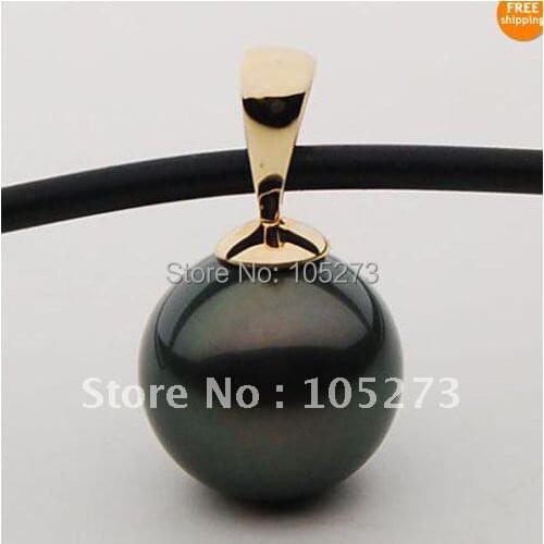 Wonderful! AA 12MM Round shaper Mother-of-pearl pendant necklace black rope necklace fashion jewelry Free shipping NF221