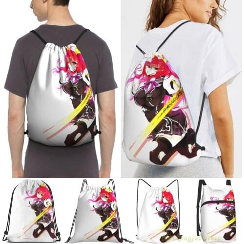 Unisex Drawstring Bags Stella Vermillion Women Drawstring Backpacks Men Outdoor Travel Backpacks Training Fitness Bag