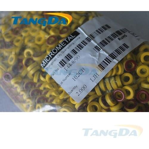 Tangda Iron Power Cores inductor T44-8 11.2*5.82*4.04 mm yellow/red coated ferrite ring core Magnet filtering