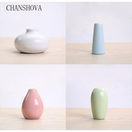 CHANSHOVA Modern Simplicity Solid Color Ceramic Vases for Flowers Office Decor Home Decoration Accessories Porcelain Vase H029