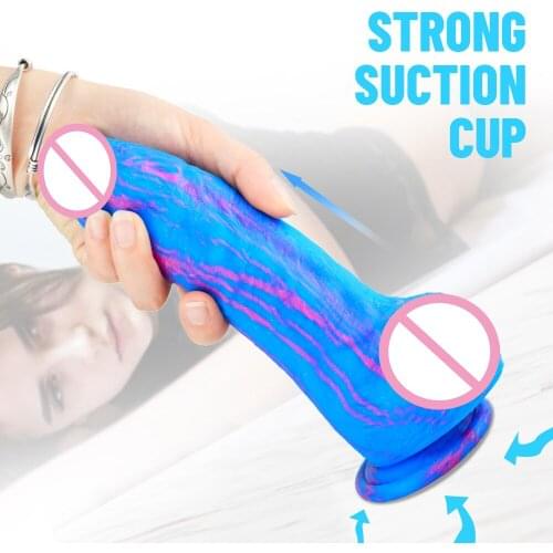 Colorful Realistic Dildos Soft Silicone Huge Penis Suction Cup Lesbian Gay Toys Big Anal Plug Dildos Adult Sex Toys For Women