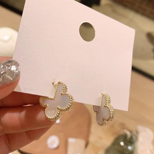2021 net celebrity notch flower small fresh trend earrings female fashion lucky flower earrings earrings