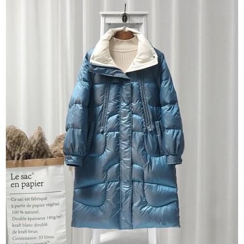 SEDUTMO Winter Long Duck Down Jackets Women Thick Warm Oversize Coat Autumn Fashion Casual Black Puffer Jacket ED1209