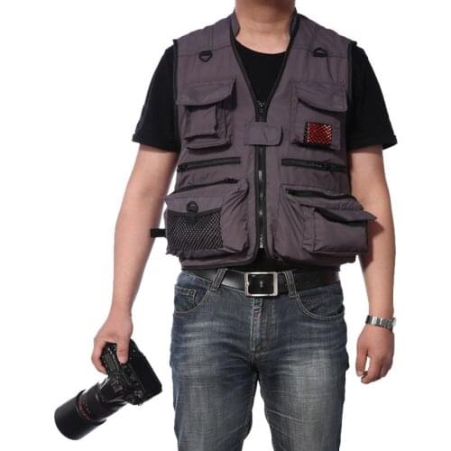 Men Womens Large Size Multi-pocket Fishing Vest Summer Outdoor Camping Hiking Breathable Detachable Quick Dry Mesh Waistcoat