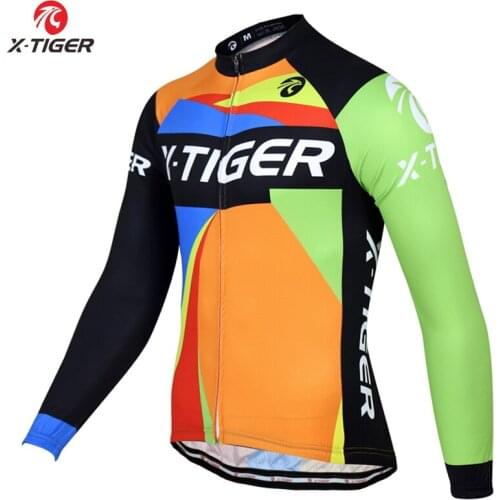 X-Tiger Pro Winter Cycling Jerseys MTB Bicycle Clothing Maillot Ropa Ciclismo Invierno Winter Thermal Fleece Bike Clothes Wear