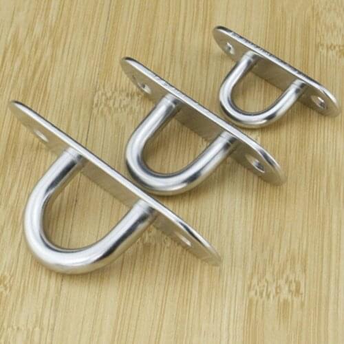 1PC Stainless Steel U Design Screws Mount Ceiling Hook Hanger 2 Install Holes Silver Tone