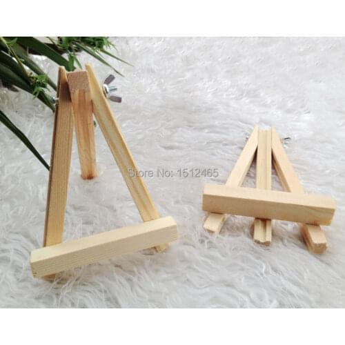 10Pcs Mini Wooden Easel Stand Wedding Table Number Place Name Card Stand 15*10cm