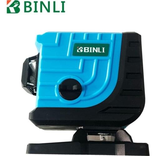 12-line 3D laser green level automatically aligns the laser line 360 horizontally and vertically