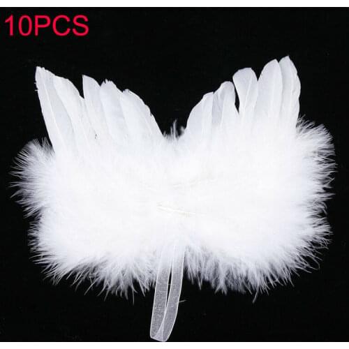 2019 Fashion Brand New White Angel Feather Wing Christmas Tree Home Party Decor Hanging Ornament Wedding Prop