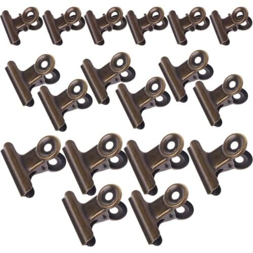 6pcs Stainless Steel Letter Paper Photo File Binder Clip Bag Sealing Stationary Office Supplies