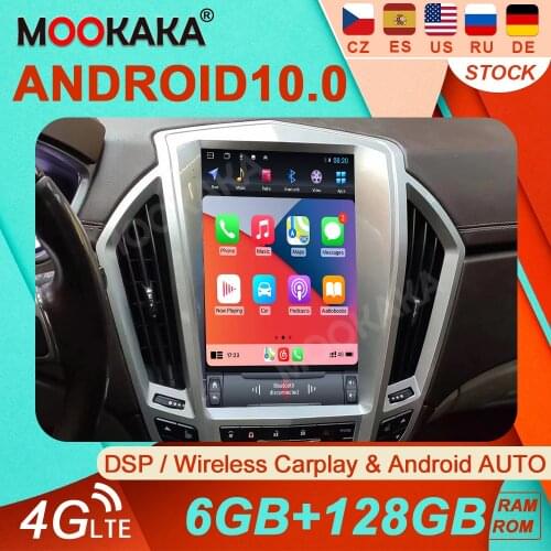 Android 10 .0 6+128G For Cadillac SRX 2009 2010 2011 2012 Car Radio DVD Autoradio Multimedia Player Touch Screen GPS Navigation