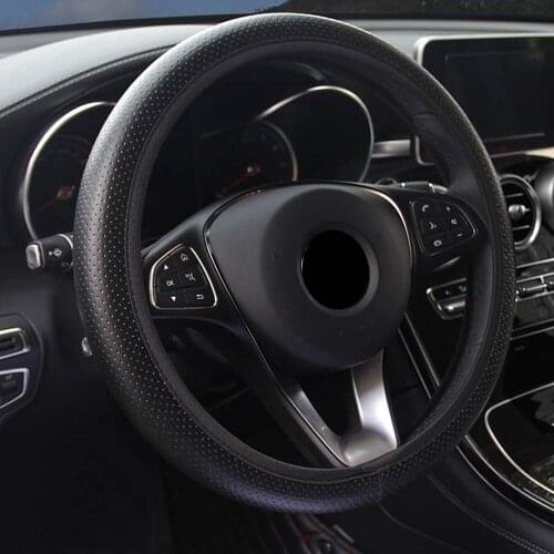 Car Steering Wheel Cover DIY Car Steering-wheel Cover for Ford Focus 2 Universal Soft Faux Leather Car Accessories Car-styling
