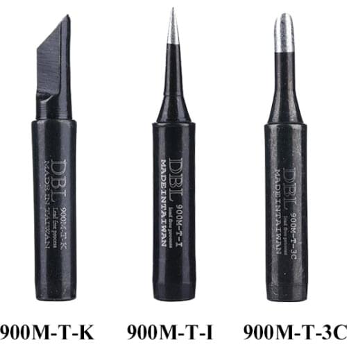 3Pcs/lot Black Lead-Free Soldering Tip 900M-T-I 900M-T-K 900M-T-3C Replacement Welding Tips Solder Rework Tools Accessories