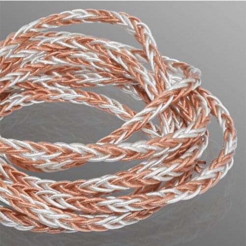 Diy earphone wire 8 share 504core OD:4.5MM OFC mix sivler plated wire