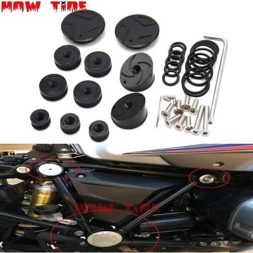 For BMW R1200GS/Adventure R1200RT 2014-2018 2017 2016 2015 Frame Hole Decoration Plugs Cover Caps Set Frame End Caps
