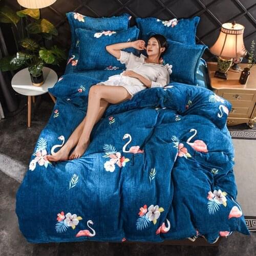 1 PCS Flannel Duvet Cover Solid Color Warm Coral Velvet Quilt Cover Modern Ultra Soft Luxury Comforter Covers Winter Bedding