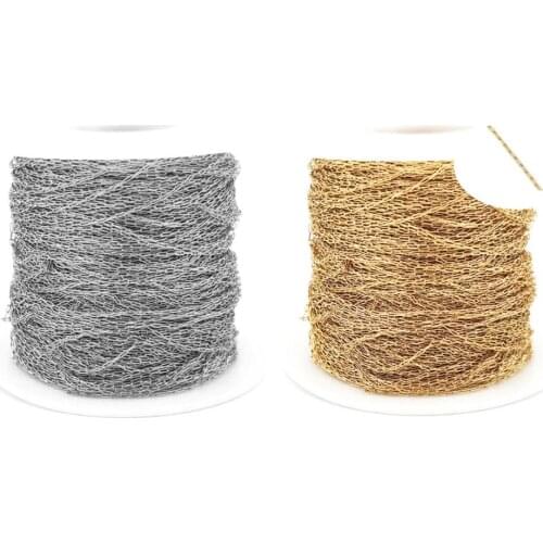 Doreen Box Stainless Steel Link Cable Chain Oval Multicolor for DIY Necklace Bracelet Jewelry Thin Chains Findings 2mmx0.8mm,1 M