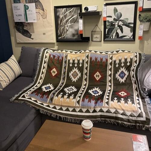American country decorative blankets throw leisure sofa blankets bedroom bed cover boho decor geometric carpets ethnic tapestry