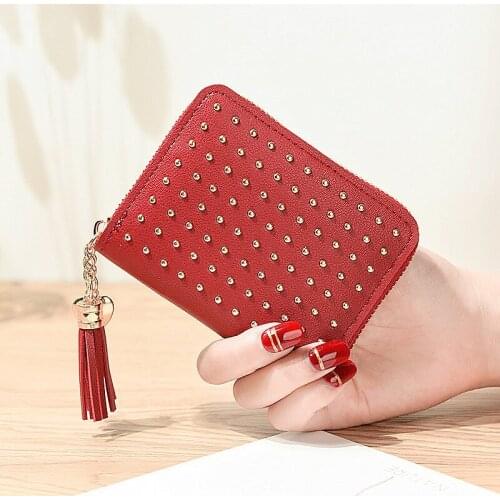 Fashion Fresh Dollars Wallet Tassel Money Bag Zipper Women Wallets Cute Coin Purse ID Card Holder Girl Coin Bag Document Pack