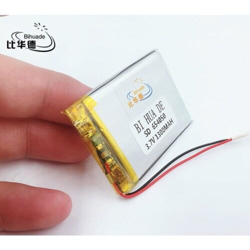 Li-po 1pcs 3.7V,1300mAH,[654050] Polymer lithium ion / Li-ion battery for TOY,POWER BANK,GPS,mp3,mp4,cell phone,speaker