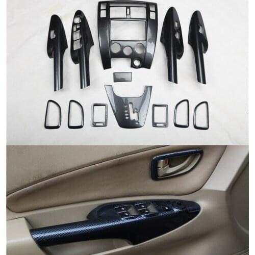 Lsrtw2017 Carbon Fiber Car Center Console Window Switch Trim Vent Parts Gear Panel for Hyundai Tucson 2006-2013 2017 2012 Auto