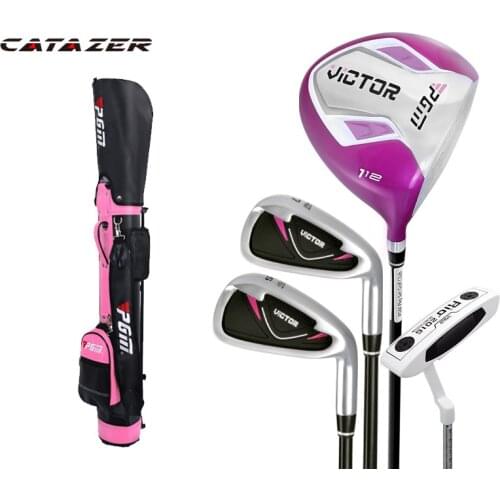 Catazer Unisex Men Womens Golf Clubs Set---4 Clubs With A Bag, Right Handed, Graphite Shaft