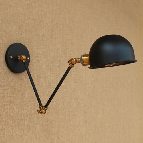Loft Style Retro Arm Edison Wall Lamp Vintage Rustic Swing Long Arm Industrial Wall Light Fixtures Sconce Appliques LED Pared