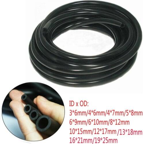 1M Black Nitrile Rubber Fuel Tube Petrol Diesel Oil Line Hose Pipe 3mm~12mm Soft Tubing Oil,Wear,Acid and Alkali Resistant