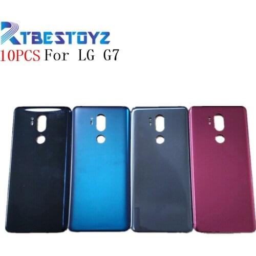 10PCS Original G7 Battery Back Cover For LG G7 ThinQ G710 G710EM Rear Housing Back Battery Door Glass Case With Adhesive sticker