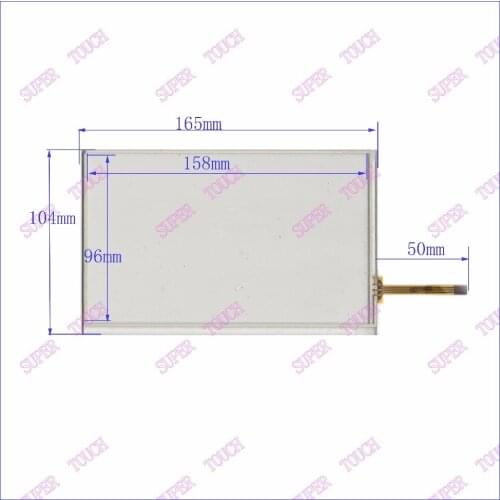 Original new 7''inch four-wire resistive screen 165 * 104 car navigation screen handwriting screen 1.8mm thickness