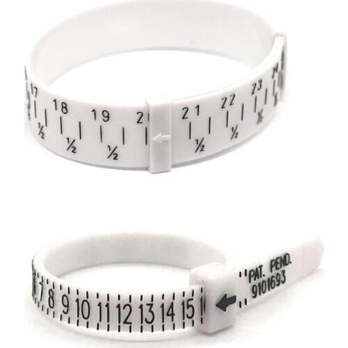 Plastic Bracelet Gauge Adjustable US Ring Sizer Finger Measure Tool