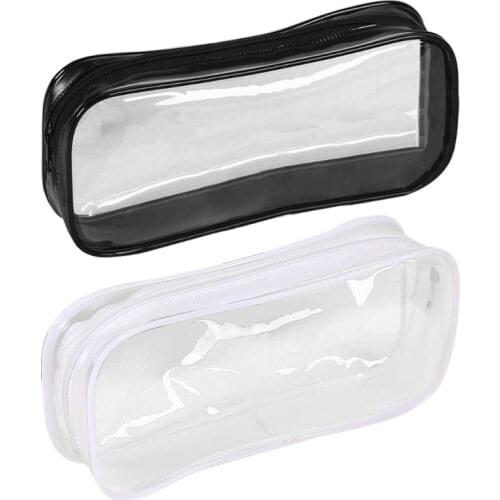 YYDS Portable PVC Pencil Case Travel Toiletry Bag Big Capacity Stationery Pencil Bag