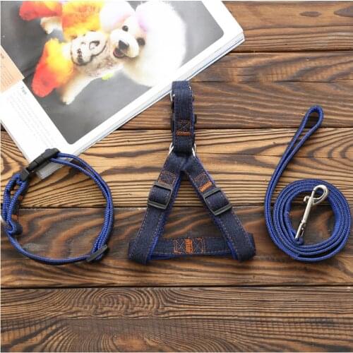 1.2M Length Double Strand Rope Large Dog Leashes Cowboy Sewn Traction Rope Chest Straps Collar Set Harnesses For Big Dogs