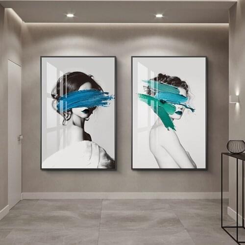 Sexy Girls Paint Face Canvas Art Posters And Prints Cover Face Art Canvas Paintings On the Wall Art Pictures Home Wall Decor