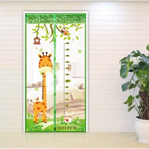 Modern and simple summer anti-mosquito curtain giraffe height can be adjusted, multi-function encryption magnetic screen door