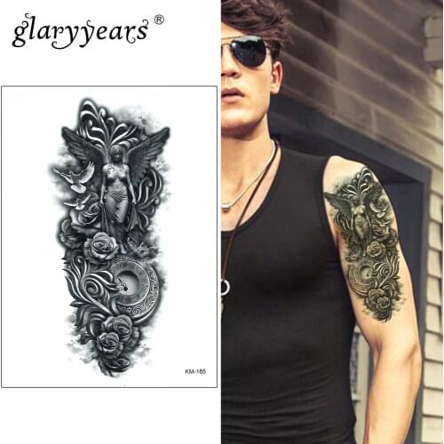 Glaryyears Small Arm Temporary Tattoo Sticker Fake Tatoo Angel Flash Tatto Waterproof Small Body Art Men Women KM-185