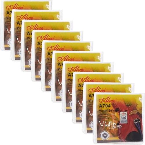 10Sets Alice Violin Strings Stainless Steel Aluminum Alloy Wound 4/4-1/8 A704